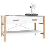 vidaXL Table basse Blanc 82x48x45 cm Bois d'ingénierie