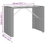 vidaXL Ensemble de bar de jardin 7 Pièces avec coussins gris poly rotin