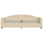 vidaXL Lit de jour avec matelas crème 80x200 cm tissu