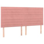 vidaXL Sommier à lattes de lit avec matelas Rose 160x200 cm Velours