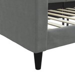 vidaXL Lit de repos sans matelas gris foncé 80x200 cm tissu