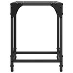 vidaXL Table basse avec dessus en verre transparent 30x30x40 cm acier