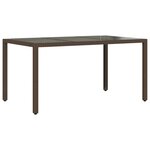 vidaXL Ensemble de bistro de jardin 7 Pièces coussins marron poly rotin