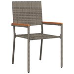 vidaXL Ensemble de Salle à Manger 5 Pièces Gris Rattan Poly