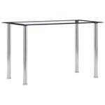 vidaXL Table à manger Noir et transparent 120x60x75 cm Verre trempé