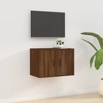 vidaXL Meuble TV mural Chêne marron 57x34 5x40 cm