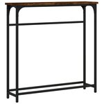 vidaXL Table console chêne fumé 75x19 5x75 cm bois d'ingénierie