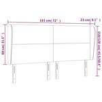 vidaXL Tête de lit avec oreilles Blanc 183x23x118/128 cm Similicuir