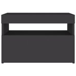 vidaXL Meubles TV avec lumières LED 2 Pièces gris 60x35x40 cm