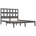vidaXL Cadre de lit sans matelas gris 200x200 cm bois massif de pin