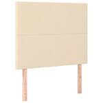 vidaXL Sommier à lattes de lit et matelas et LED Crème 80x200cm Tissu