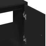vidaXL Armoire d'évier noir 63x29x55 cm bois d'ingénierie