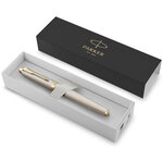 Stylo plume Parker IM Monochrome  Champagne  plume fine  encre bleue  Coffret cadeau