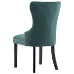 vidaXL Chaises à manger lot de 4 vert foncé velours