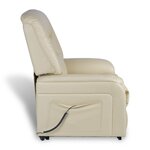 vidaXL Fauteuil inclinable TV Beige Similicuir