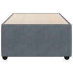 vidaXL Cadre de lit Gris foncé 90x200 cm Velours