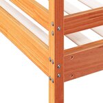 vidaXL Lit superposé 90x200/140x200 cm cire marron bois de pin massif