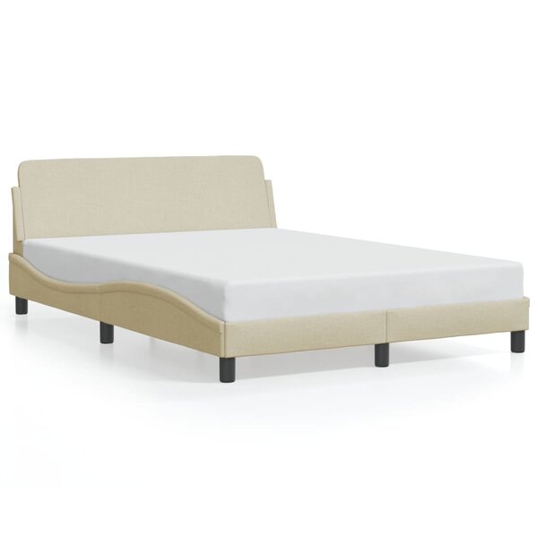 vidaXL Cadre de lit sans matelas crème 120x200 cm tissu