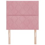 vidaXL Tête de lit avec design blocs diamants rose 100 cm en velours