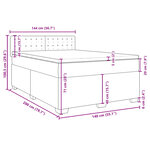 vidaXL Sommier à lattes de lit avec matelas Gris 140x200 cm Similicuir
