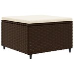 vidaXL Salon de jardin 6 Pièces avec coussins Marron Résine tressée