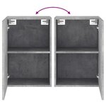 vidaXL Meuble TV mural gris béton 40 5x30x60 cm bois d'ingénierie