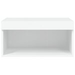 vidaXL Meuble TV avec lumières LED blanc 60x30x30 cm