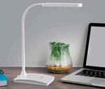 Lampe de bureau LED pearly colour vario, blanc MAUL