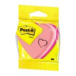 Bloc note repositionnable 'Coeur' 70x70 mm 225 feuilles POST-IT