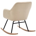 vidaXL Chaise à bascule Crème Tissu
