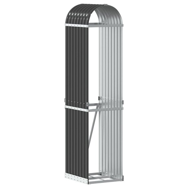 vidaXL Porte-bûches anthracite 40x45x170 cm acier galvanisé