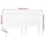 vidaXL Tête de lit à LED Crème 200x7x118/128 cm Tissu
