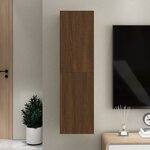 vidaXL Meuble TV mural Chêne marron 30 5x30x110 cm