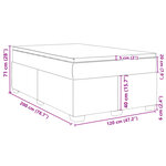 vidaXL Sommier à lattes de lit avec matelas Cappuccino 120x200 cm