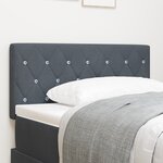 vidaXL Tête de Lit LED à Boutons en Cristal Grise Foncé 90 cm Velours