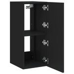 vidaXL Meuble TV mural avec lumières LED noir 30 5x35x70 cm