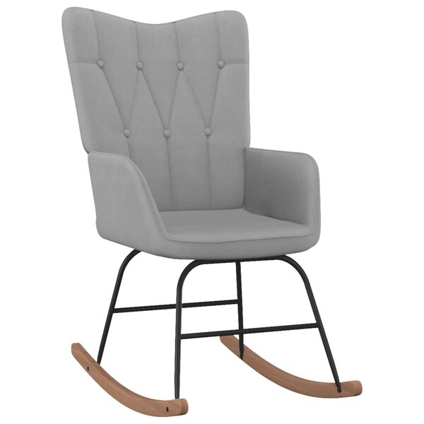 vidaXL Chaise à bascule Gris clair Tissu