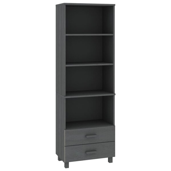 vidaXL Buffet HAMAR Gris foncé 60x35x180 cm Bois de pin massif