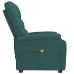 vidaXL Fauteuil de massage Vert foncé Tissu