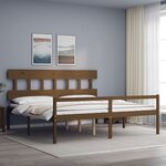 vidaXL Lit pour personne âgée sans matelas 200x200 cm bois massif