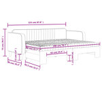 vidaXL Lit de jour avec lit gigogne et matelas jaune 80x200 cm velours