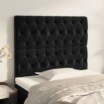 vidaXL Têtes de lit 2 Pièces Noir 100x7x78/88 cm Velours