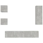 vidaXL Ensemble de meubles TV 5 Pièces Gris béton Bois d'ingénierie