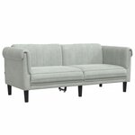 vidaXL Ensemble de canapés 2 Pièces gris clair velours