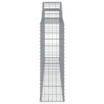 vidaXL Paniers à gabions arqués 2 Pièces 300x30x100/120 cm fer galvanisé