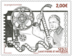 Timbre Saint Pierre et Miquelon - Le projectionniste