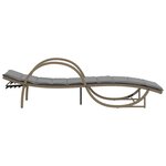 vidaXL Chaise longue avec coussin beige 60x199x42 cm résine tressée