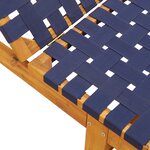 vidaXL Chaises longues lot de 2 bleu bois d'acacia solide et tissu