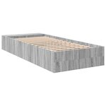vidaXL Cadre de lit sonoma gris 90x190 cm bois d'ingénierie