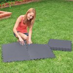 Intex Protecteur de sol rembourré verrouillable 8Pièces 50x50x0 5cm 1 9m²